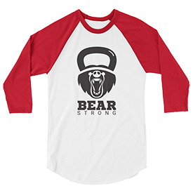 Men's Bear Fitness raglan tee