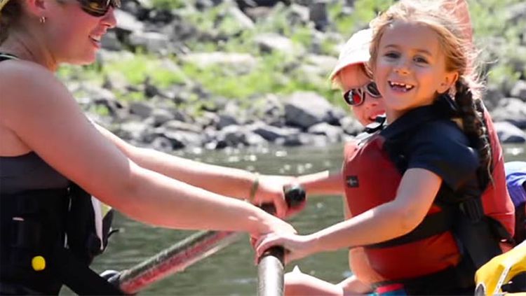 Enjoying family time on the Lower Salmon Canyons Adventure