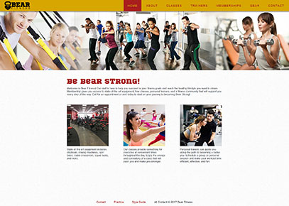 Bear Fitness Website | JT Design