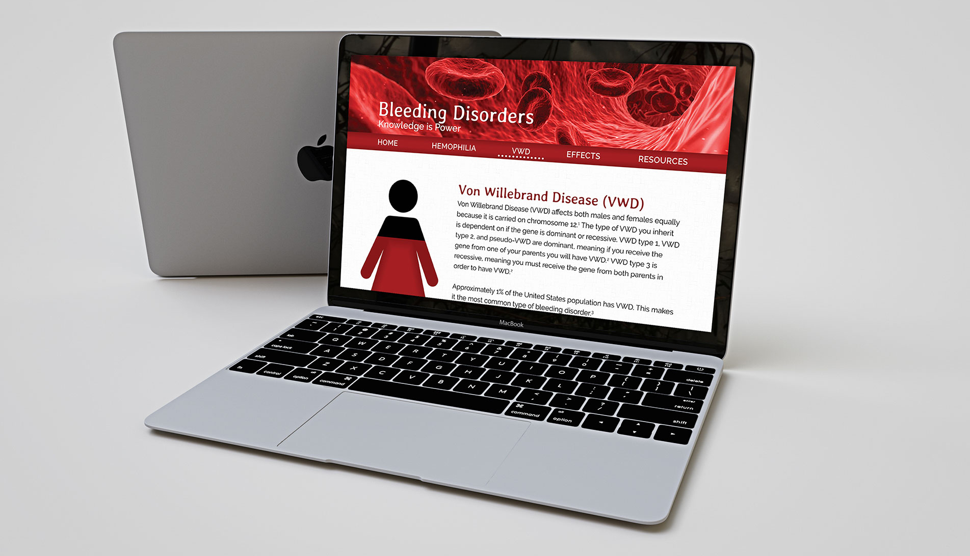 Bleeding Disorders website mockup