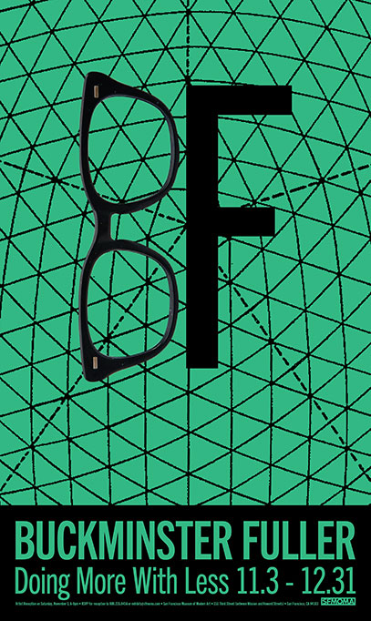 Buckminster Fuller collage poster