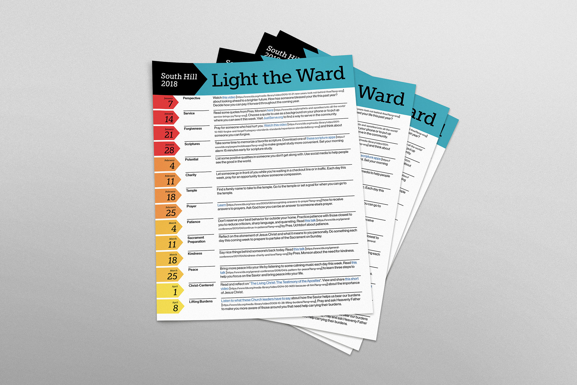 Light the Ward annual challenge mockup