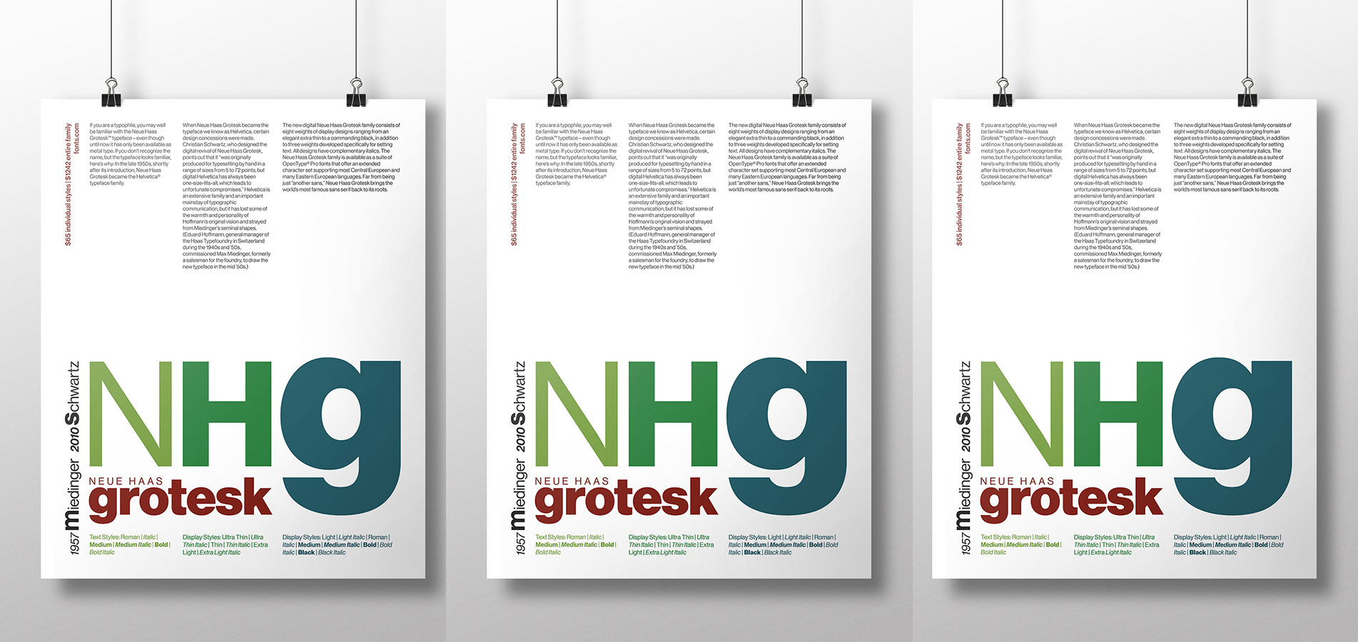Neue Haas Grotesk typeface poster mockup