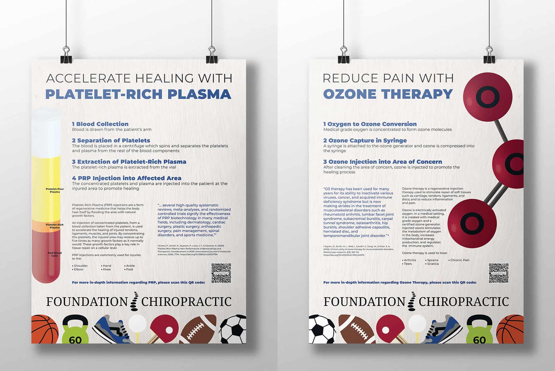 Foundation Chiropractic posters mockup
