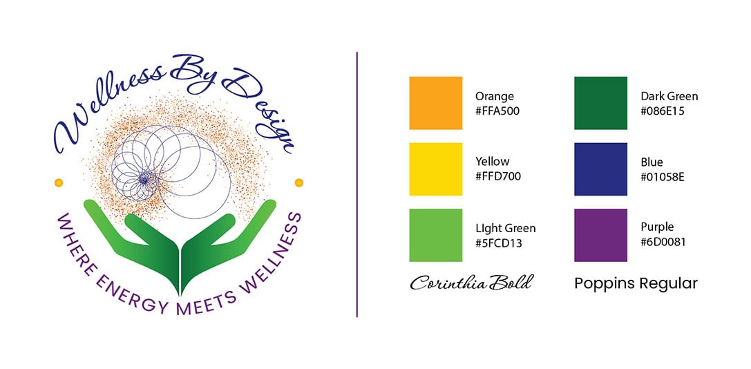 Wellness By Design logo and style guide